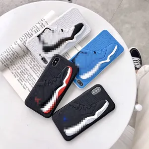 Hot Koop Fashion 3D Aj Dunk Telefoon Case Voor Iphone 14 Cool Basketbal Sneakers Soft Cover Voor Iphone 13 12 11 6 7 8 X Xr Xs Max