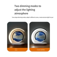 Lampe de chevet LED 3D moderne avec chargeur sans fil, lampe de table USB, abat-jour en ABS avec effet sable, cadeau idéal pour la maison, le bureau ou la chambre.