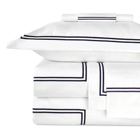 Parure de lit SANHOO confortable 100 % coton, style européen, 4 pièces, housse de couette, ensemble de draps nordique pour hôtel
