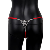 String en strass personnalisé de luxe, papillon, sexy, pour filles, modèles sexy, strings en métal