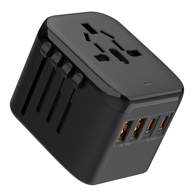 Gan Global Travel Adapter Universal Conversion Plug Travel Charger (US/AU/UK/EU) 20W USB Type-c Port International QC 18W CE 200