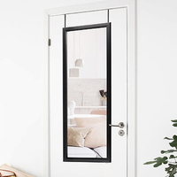 Mode moderne, forme rectangulaire, cadre métallique, miroir sur pied sans poinçon, feuille de verre suspendue au mur pour décoration de mariage