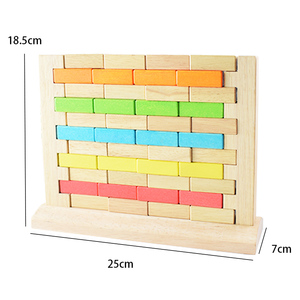 Vendita calda amaretto di colore 3D <span class=keywords><strong>blocchi</strong></span> di costruzione <span class=keywords><strong>in</strong></span> <span class=keywords><strong>legno</strong></span> Smart uovo muro arte giocattoli educativi di matematica per i bambini - Product Image 4