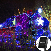 Guirlande lumineuse solaire extérieure OEM 12m 100 LED multicolores changeantes pour Diwali, Noël et jardin