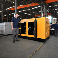Générateur diesel super silencieux 400 KVA 300 kW triphasé insonorisé industriel de secours ATS à refroidissement par eau