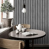 JoyShine Papier Peint Moderne 3D Effet Bois Lamelles Imperméable Anti-humidité Autocollant pour Chambre Salon Intérieur Domestique