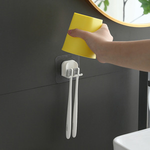 Drill-Free <b>Wall</b> <b>Mounted</b> Removable BPA Free Modern Multifunctional Plastic Elephant <b>Toothbrush</b> <b>Holder</b> Multi-Use for Bathroom - Product Image 3