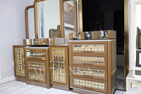 Ensemble de lit double réglable de luxe Queen en vente Mobilier de chambre à coucher en bois personnalisable avec massage et rangement