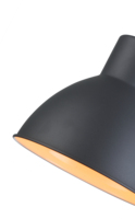 Lustre circulaire concis en fer noir peint, lampe suspendue avec douille E26/E27