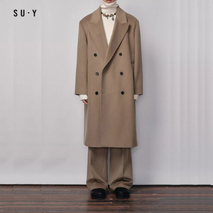 Stile Vintage lana si fonde sopra bottone tinta unita Casual Trench <span class=keywords><strong>uomo</strong></span> <span class=keywords><strong>Cashmere</strong></span> <span class=keywords><strong>cappotto</strong></span> lungo con tasche - Product Image 4