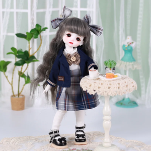 Pour habiller les poupées de 12 pouces, robe décontractée, robes mignonnes, poupées de 30 cm, style académie de la mode, ensemble de 4 pièces, mini-jupe - Product Image 3