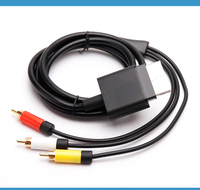 Câble AV de haute qualité 1,8 m avec blindage tressé RCA durable pour NES N64 Dreamcast Genesis Saturn PS1 PS2 PSP2000 Xbox Wii 360 Slim