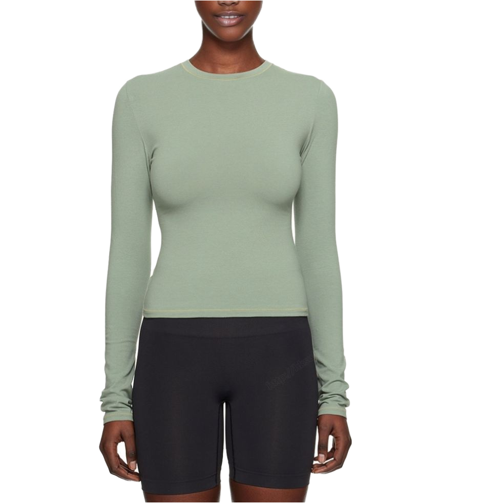 SUHE TS-2605 Women's Lightweight Casual Sports Compression Yoga Long Sleeve T-Shirt Breathable Seamless Quick Dry Fitness