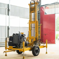 Plateforme de forage rotative pliable portable la plus vendue, sur roues hydrauliques, avec pompe à boue, pour puits d'eau et plateformes subaquatiques