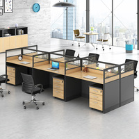 Vente en gros bureaux de bureau modernes postes de travail à 1/2/3/4/6 cloisons meubles de bureau en bois