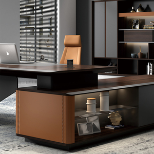 Bureau de direction, mobilier de bureau, bureau de direction pour PDG et président, table de bureau de direction de luxe - Product Image 5