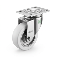 Rueda de Goma TPR con Descuento por Volumen, Rueda Industrial Rígida de Hierro de Alta Resistencia, Gran Capacidad de Carga, Resistente a Impactos para Muebles y Estantes