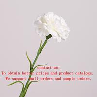 Vente en gros d'oeillet en latex Real Touch de haute qualité fleur décorative pour mariage maison oeillet blanc rose fleur artificielle