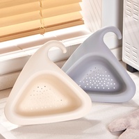MONR Panier de vidange triangulaire multifonctionnel non pliable en plastique PP de style moderne, écologique et compatible lave-vaisselle pour évier de cuisine