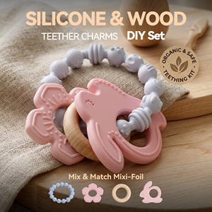 OEM BPA-vrije DIY siliconen <span class=keywords><strong>baby</strong></span>-bijt speeltjes dieren konijn bloem esdoornblad hangers voedselveilige <span class=keywords><strong>baby</strong></span> bijtring accessoires - Product Image 3