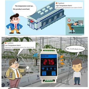 Tuya WIFI Temperature Sensor Thermometer <b>Controller</b> Freezer Fridge <b>Thermostat</b> Smart Life With Relay Control KL-WT2-T Smart Tempe - Product Image 5