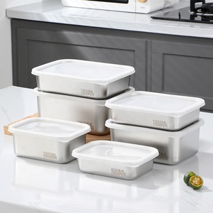 Bán Buôn Thép Không Gỉ Nhà Tươi Giữ <span class=keywords><strong>Container</strong></span> Nắp Trẻ Em Thích Hợp Lưu Trữ Hộp Thiếc Cho Nhà Bếp Tủ Lạnh Lưu Trữ - Product Image 5