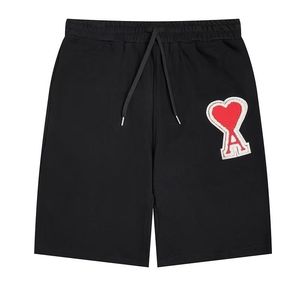 Nuevos pantalones deportivos de marca a la moda para el verano, pantalones cortos holgados y versátiles con bordado para hombre y mujer, pantalones cortos AMI para parejas - Product Image 4