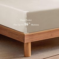 SONORO KATE 100% drap-housse en lin français housse de matelas en lin naturel lavé à la pierre 16 pouces poche profonde ensemble Ultra doux
