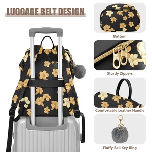 Nuevo Producto, Mochila Personalizada con Diseño de Flor de Hau Hawaiana para Niñas, Estudiantes Universitarias y de Preparatoria, con Cierre de Cremallera y Patrón de Personajes - Product Image 3