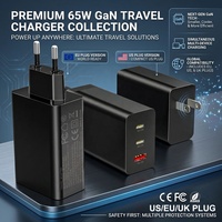 Chargeur rapide HNT 65W GaN 3 ports 2C1A PPS, chargeur mural type C PD, adaptateur de voyage pour Samsung S25 S24 S23 S22 S21 Galaxy Ultra