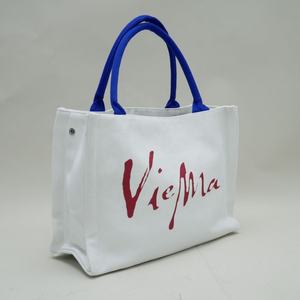Vente directe en usine Sacs à main en toile de coton avec logo personnalisé écologique Sacs fourre-tout réutilisables pour femmes - Product Image 3