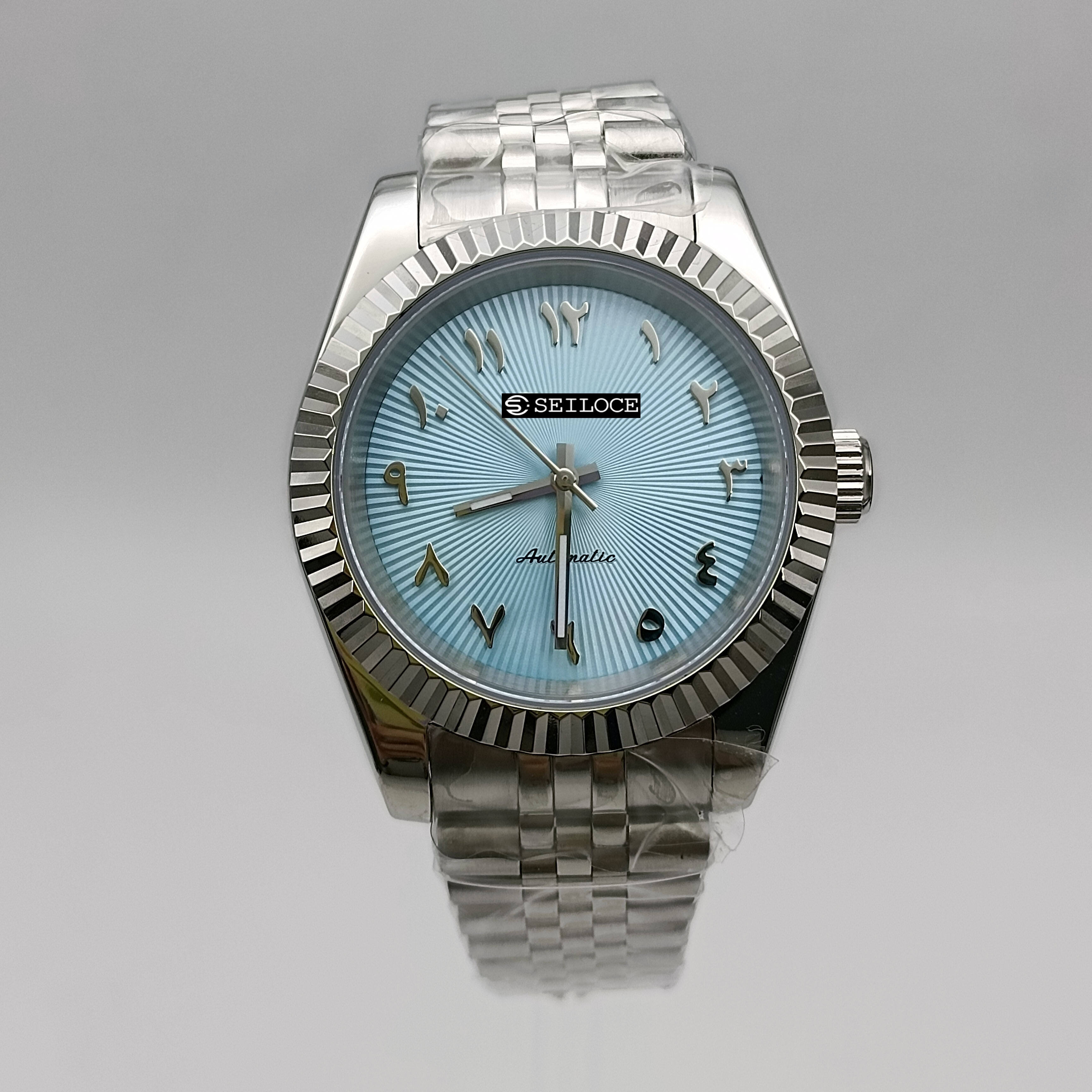 Silver Case+Blue Dial