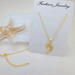 CH-LAN0920 Lovely Shell Necklace Cheap Mini Copper Shell Charms Necklace Fish/<strong>Crab</strong>/Whale Charms Necklace <strong>Jewelry</strong> Wholesale - Product Image 5