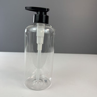 Bouteille de shampoing transparente Hengjian, faible MOQ (5 pièces), 300 ml, 500 ml, écologique, pour après-shampoing, emballage plastique, bouteille de lotion