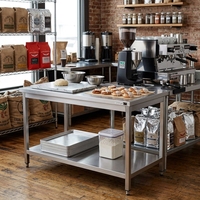 Table de travail commerciale pliable en acier inoxydable East Wo pour buffet