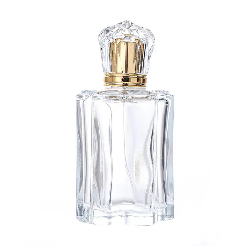 Mode luxe Osmanthus pivoine grenade parfum bouteille en verre bouteille de parfum avec couvercle en forme de diamant