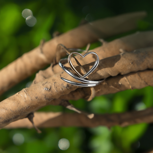 Fashion <b>Rings</b> 316L Stainless Steel PVD Gold Plating Heart Design Adjustable For Women - Product Image 3