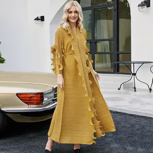 RITA vêtements Miyake de luxe de haute qualité pour femme style décontracté robe à manches longues grande taille robes élégantes