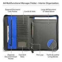 Porte-documents A4 de grande capacité, multifonctionnel, artisanal, pour documents