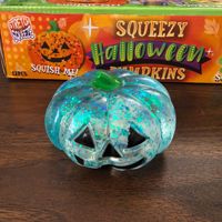 Nouveau jouet anti-stress en caoutchouc de maltose en forme de citrouille d'Halloween avec fonction de rebond lent, jouet à presser anti-stress Squishies