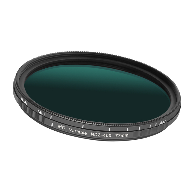 77mm Variable ND VND Filter ND2-ND400 Professional Multi-Coated for DSLR Mirrorless Camera Video Photo