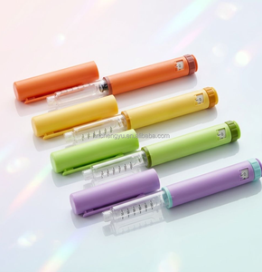 Reusable 3ml <b>Refillable</b> Eco Friendly Plastic Injection <b>Pen</b> Candy Color Custom Logo Skin Care Cream Applicator 17cm X 1.8cm - Product Image 2