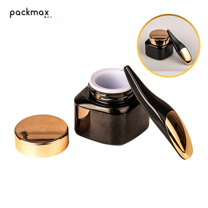 Tarro de Crema con Tapa Electrochapada y Vaso Interior Extraíble – Envase Cosmético de Plástico de Boca Ancha con Doble Capa, Compatible con Herramienta de Masaje Vibratoria - Product Image 4