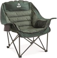 Chaises de camping pliantes surdimensionnées et rembourrées, robustes, avec porte-gobelets, sac isotherme, en acier carbone et tissu Oxford, mobilier d'extérieur