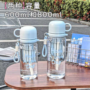 Pst Dual Drink Fruit Infuser Water Bottle With Straw And Tea Strainer 1000Ml Portable For Students Back To School - Product Image 5