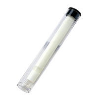Tubes en PC transparents OEM/ODM avec impression de logo personnalisé, capuchon noir pour papier à rouler conique