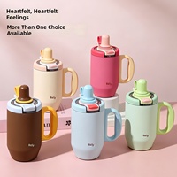 Nouvelle Tasse à Café Isotherme Double Paroi en Acier Inoxydable pour Femme avec Poignée Grande Capacité – Idéale pour le Bureau