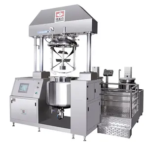 Cosmetic factory agitator lotion blender industrial homogenizing mixer machine for Alcohol-based antiseptic gel making