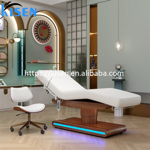 KISEN Silla Eléctrica Moderna para Spa, Salón de Belleza, Clínica, Camilla de Masaje, Silla de Podología con 3 o 4 Motores, Blanca - Product Image 2
