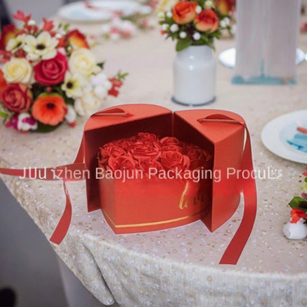 custom logo flower box heart